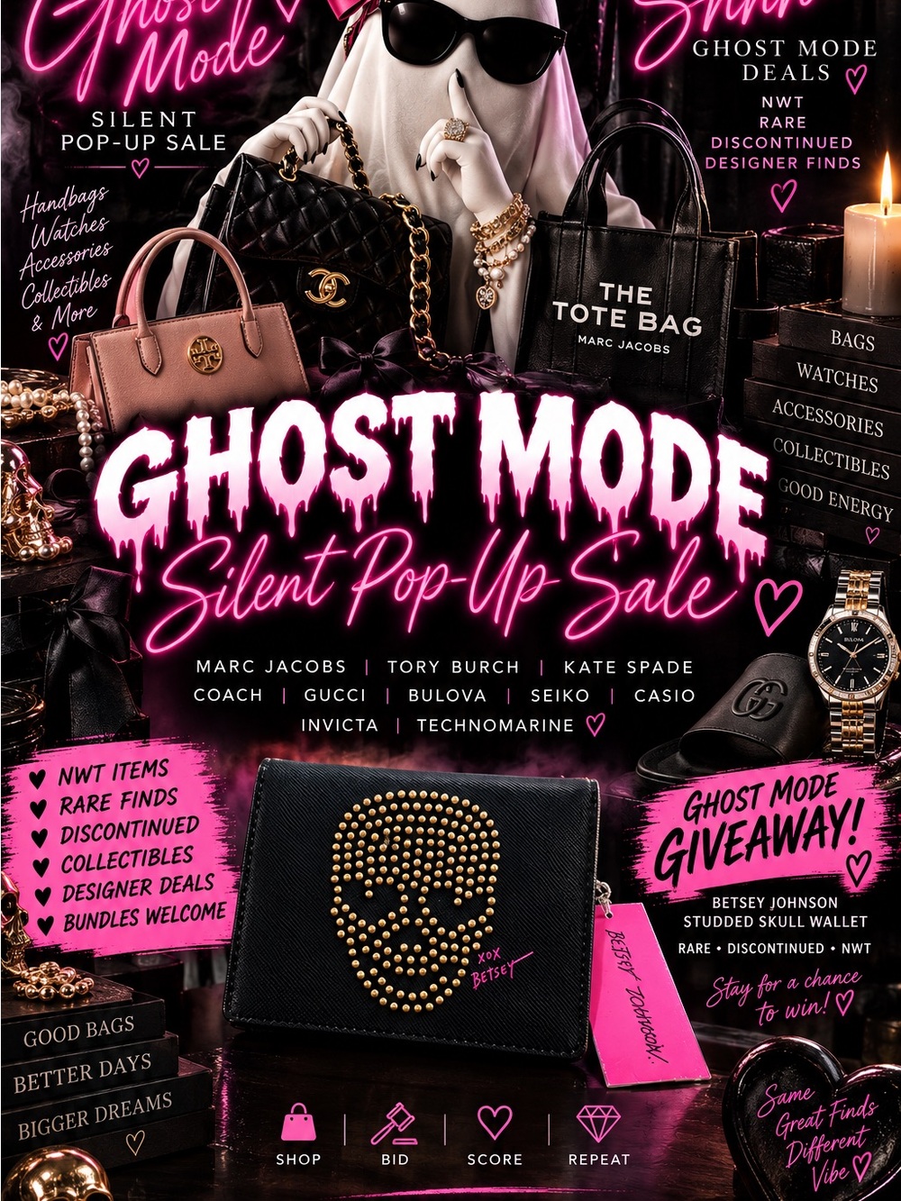 👻 GHOST MODE SILENT POP-UP • GIVEAWAY • BIG DISCOUNTS • NWT • RARE • HTF